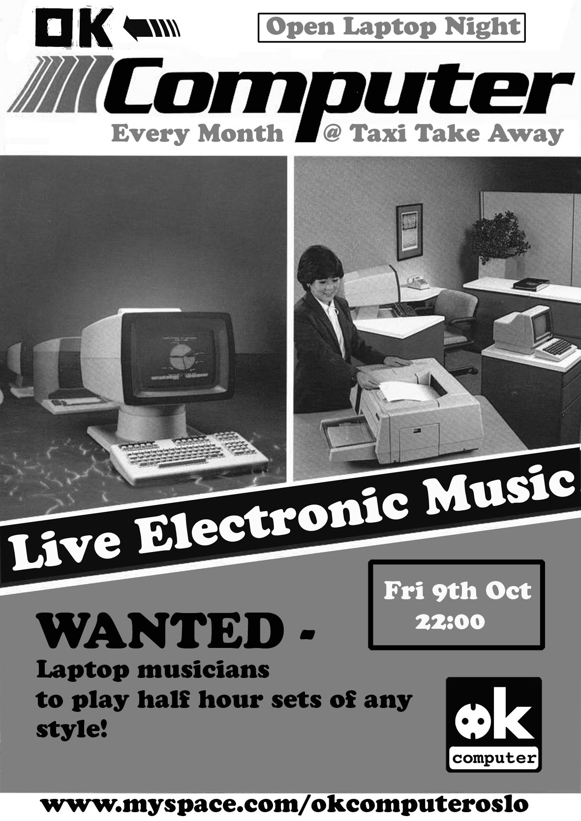 OK Computer Oct 2009 flyer